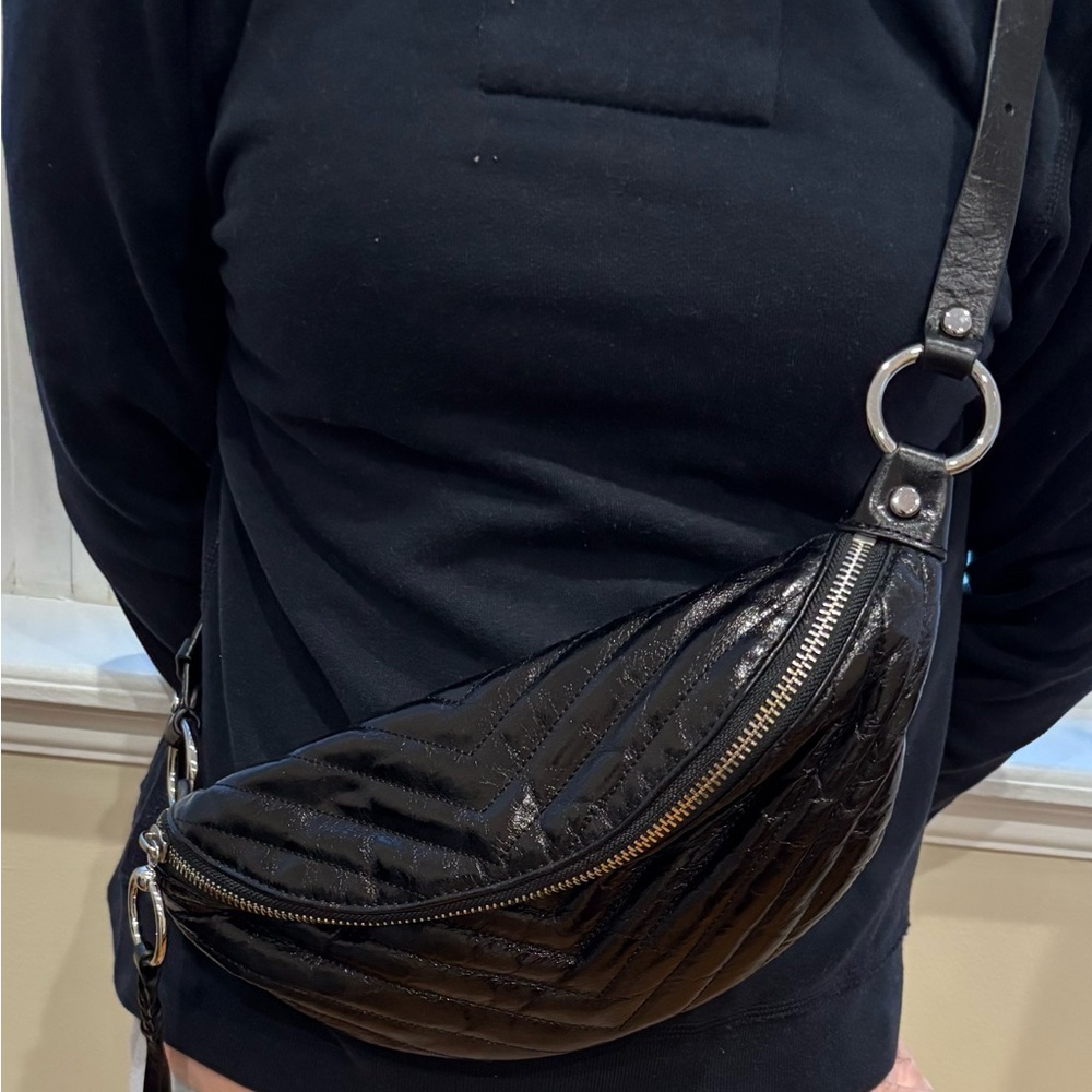 Rebecca Minkoff Black Leather Chest/Bum Bag
